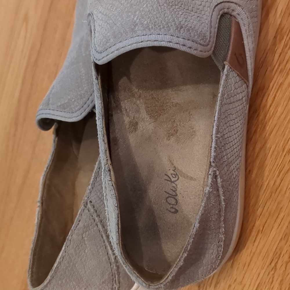 OluKai Pehuea leather slip-on W7.5 - Picture 5 of 11